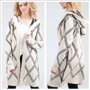 Chenille cardigan with hoodie!